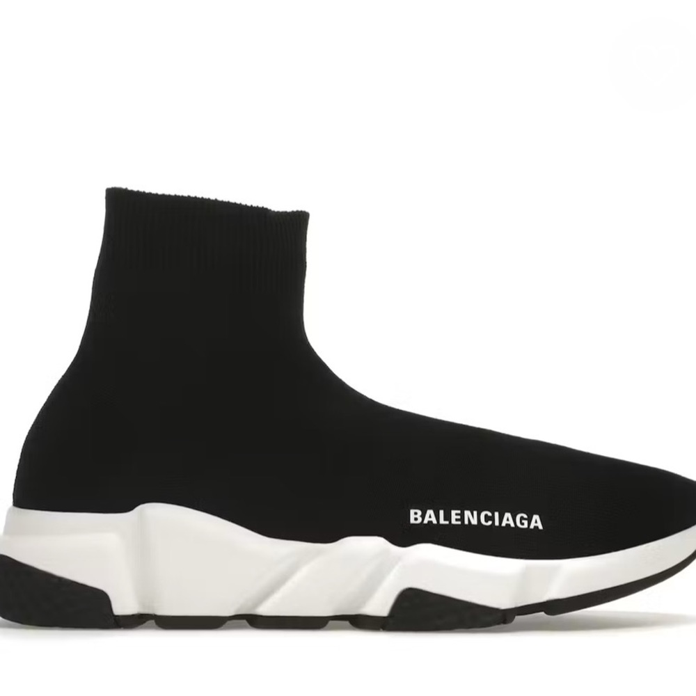 ❤️SOLD❤️ Balenciaga Men's Black and White Sock Sneakers